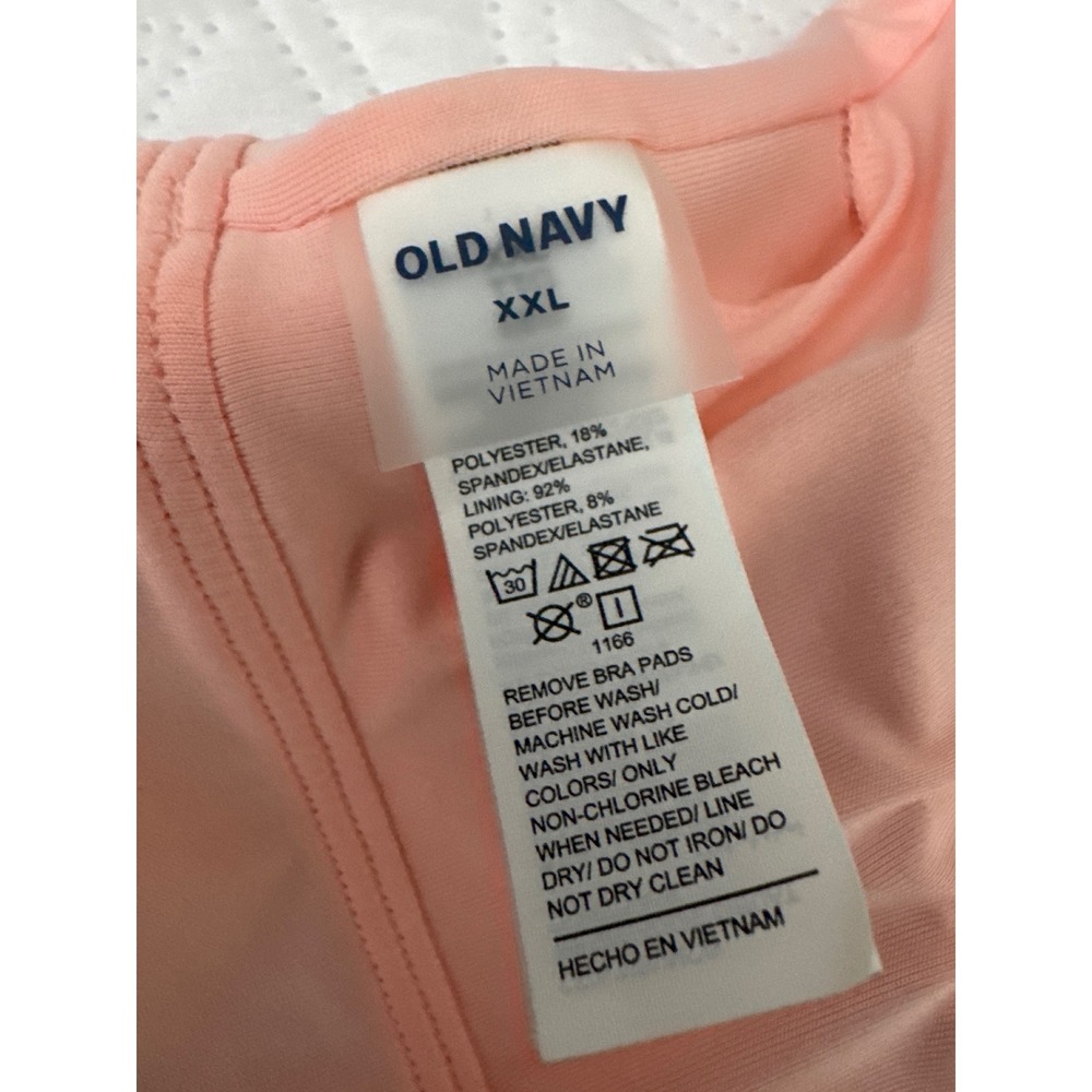 NWT Old Navy Classic Scoop Pink Flamingo Swim Top Size XXL - Picture 7 of 9